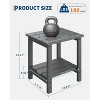 Outdoor Side Table 18 x 15 inch, HDPE 2-Tier Patio Side Tables for Outside, All-Weather End Table for Patio Pool Deck Indoor Backyard - 2 of 4