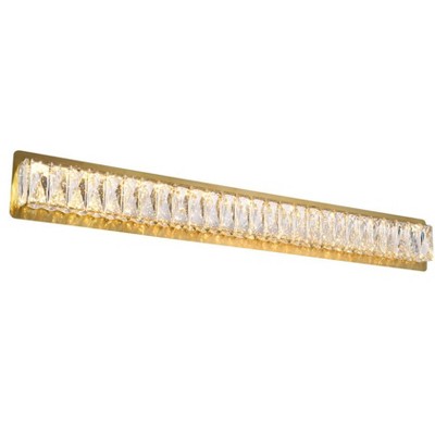 Elegant Lighting Monroe Integrated LED chip light gold Wall Sconce Clear Royal Cut Crystal