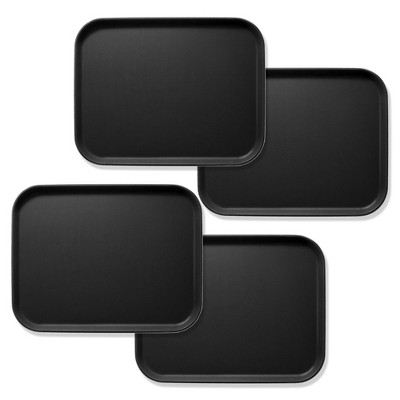 Jubilee (Set of 4) Rectangular Restaurant Serving Trays - NSF Certified Non-Slip Food Service Trays