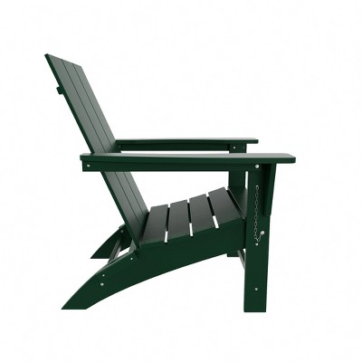 Dark Green Poly Lumber Folding Adirondack Chair Set of 4