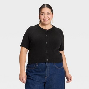 Women's Short Sleeve Cotton Cardigan - Universal Thread™ - 1 of 3