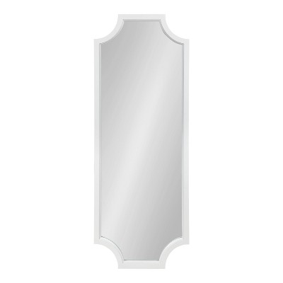 18" x 48" Hogan Scallop Wall Mirror White - Kate & Laurel All Things Decor