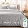 400 Thread Count Organic Cotton Sateen Duvet Cover and Sham Set by Bare Home - 3 of 4