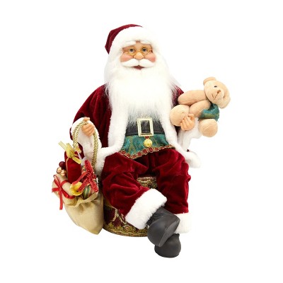 Season's Designs Christmas 16In (40Cm) Santa In Red White Holding A