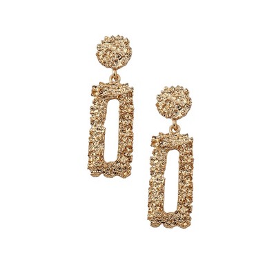 SOHI Women's The Corroded Drop Earrings