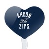 University of Akron Zips Logo Heart Love Cupcake Picks Toppers Decoration Set of 6 - 2 of 4