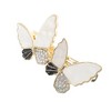 Unique Bargains Colorful Rhinestones Butterfly French Barrette Hair Clips Beige 1 Pc - 4 of 4