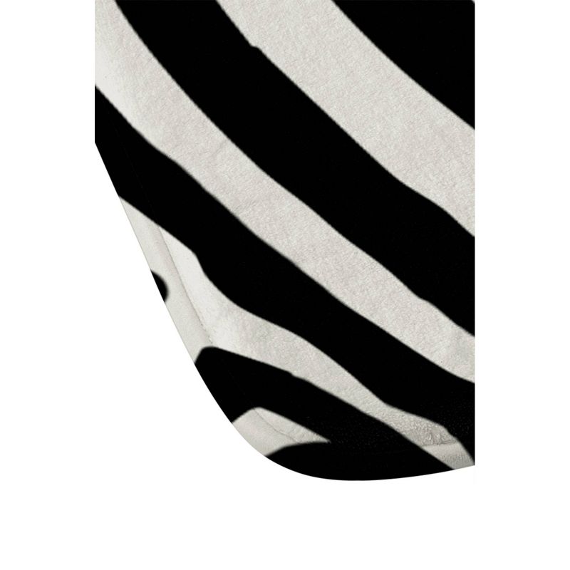 Natalie Baca Zebra Striped Memory Foam Bath Mat Black/White - Deny Designs, 3 of 5