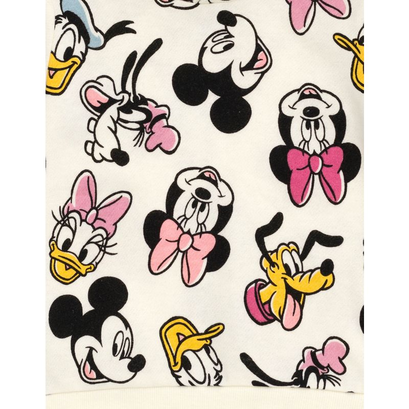 Disney Minnie Mouse Mickey Goofy Donald Duck Daisy Baby Girls Pullover Hoodie Infant, 3 of 7