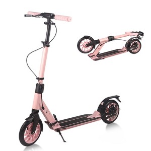 Foldable Lightweight Kick Scooter for Kids & Teens, Adjustable Height, Dual Brakes, Shock Absorbing, Portable Scooter - 1 of 4