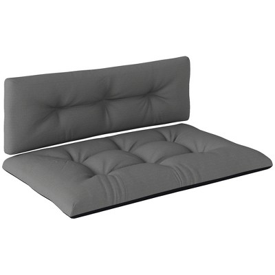 Outsunny 2 Seater Pallet Cushions Outdoor 3.9 in. Thick Replacement Cushions with Tufted Design for Garden, Patio