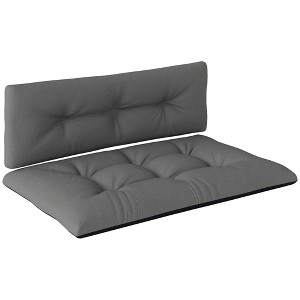 Outsunny 2 Seater Pallet Cushions Outdoor 3.9 in. Thick Replacement Cushions with Tufted Design for Garden, Patio - 1 of 4