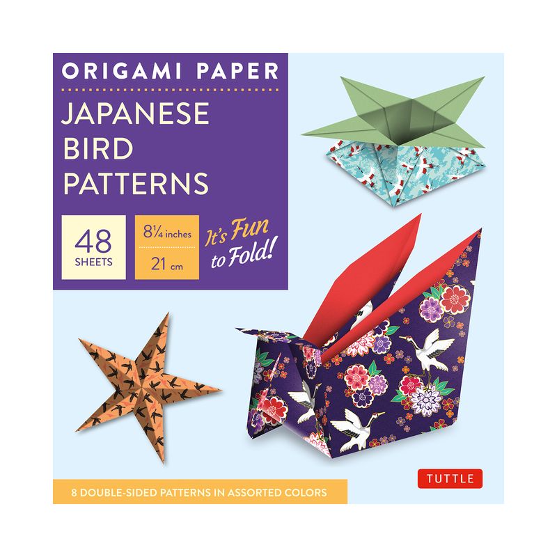 Origami Paper - Japanese Bird Patterns - 8 1/4 - 48 Sheets - by  Tuttle Studio (Loose-Leaf), 1 of 2
