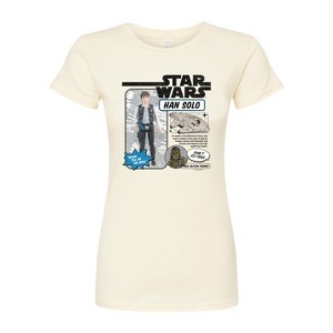 Women's - Star Wars - Han Solo Action Figure Fitted Graphic T-Shirt - 1 of 2