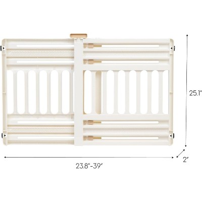 White Plastic Retractable Pet Gate with Pressure Mount