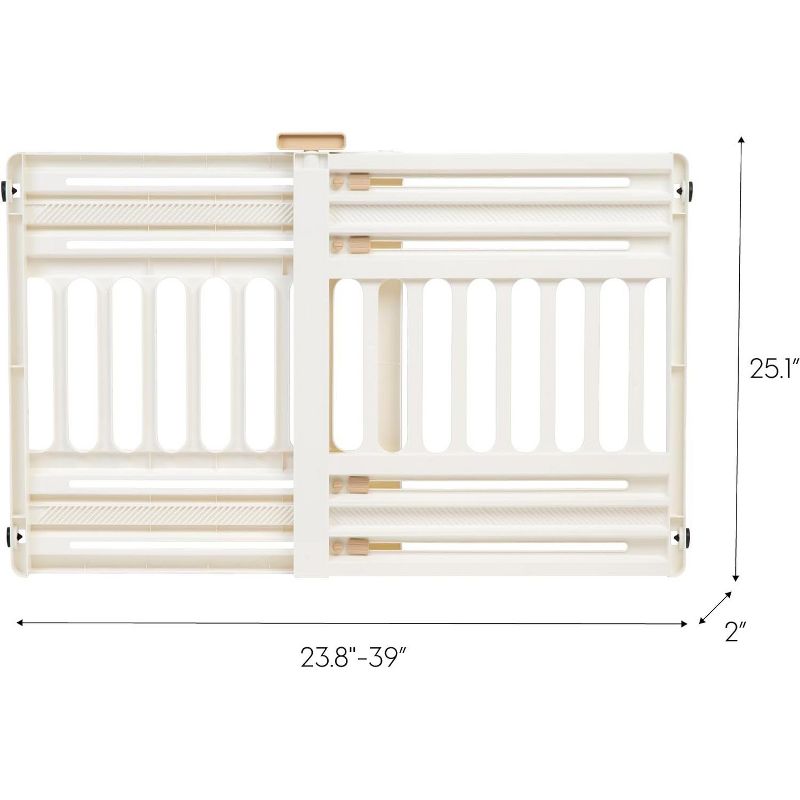 IRIS USA 24 to 39" Plastic Portable Expandable Pet Gate, Safety Gate, 3 of 9