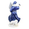 Roman 7.5 Inch Woodland Santa In Navy/Silver Christmas Santa Figurines - 3 of 3