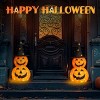 Syemin Decorative Holiday Scene Props 2pcs 3FT Halloween Collapsible Pumpkin Decorations, Halloween Decor Inflatable, Multicolored, 16.54"*16.54"*36" - 2 of 4