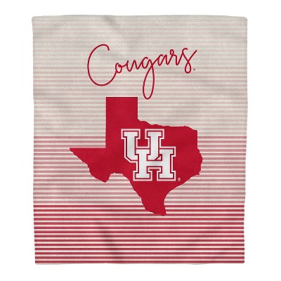 NCAA Houston Cougars Ultra Fleece State Stripe Blanket