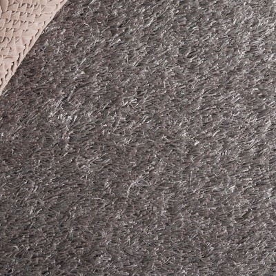 Platinum Ivory 4' x 6' Handmade Wool & Synthetic Tufted Shag Rug
