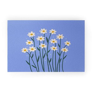 Angela Minca Simple daisies perwinkle Welcome Mat - Deny Designs - 1 of 3