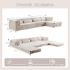Circle Fleece Compression Mahjong Convertible U-Shaped Sectional Sofas Bed with 1 Ottoman and No Assembly Required - 3 of 4