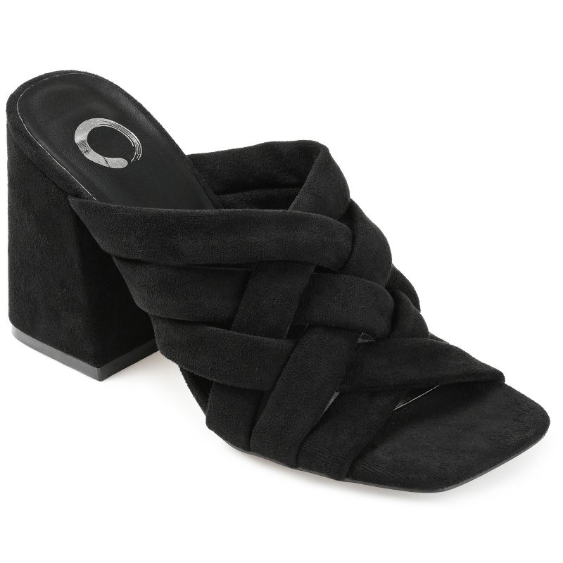 Journee Collection Womens Dorisa Open Square Toe Block Heel Sandals, 1 of 10