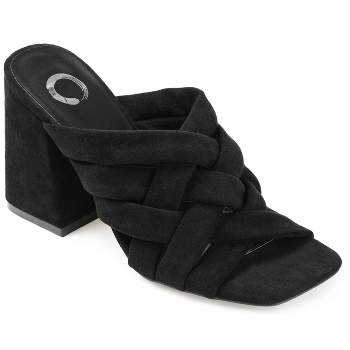 Journee Collection Womens Dorisa Open Square Toe Block Heel Sandals