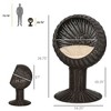 Kumasinova Elevated Cat Bed,Cat Basket Bed with Rotating Egg Chair Cushion,Natural Rattan Pet Bed with Thick Padding,Woven Cat Beds for Indoor Cats - 2 of 4
