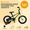 RoyalBaby Rocket Outdoor Children's Bicycle Sporty BMX-Style Kid Bike with Training Wheels, Reflectors, and Adjustable Seat - 3 of 4