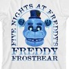 Five Nights At Freddy's Freddy Frostbear, Title text, Name text on White Short Sleeve Youth T-Shirt - 2 of 3