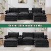 GDFStudio Cyrin 124" Modern 5-Seater Sectional Sofa with Adjustable Handrail, Wireless Charging, Speakers and Ottomans - 4 of 4