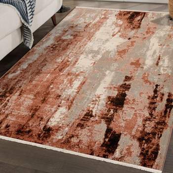 Luxe Weavers Abstract Modern Fringe Area Rug