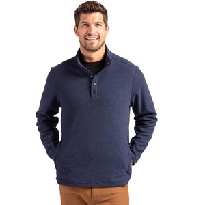 Cutter & Buck Hunts Point Eco Textured Fleece Recycled Mens Snap Pullover - 1 of 2