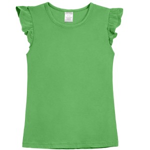 City Threads USA-Made Cotton Soft Jersey Girls Flutter Tee - 1 of 4