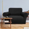 PiccoCasa 200GSM Microfiber Elastic Bottom Spandex Jacquard Fabric Stretch Sofa Slipcover - 2 of 4