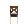 Acme Furniture Set of 2 Apollo Side Dining Chair Walnut & Espresso Faux Leather: Rubberwood Frame, Foam Fill - 3 of 4