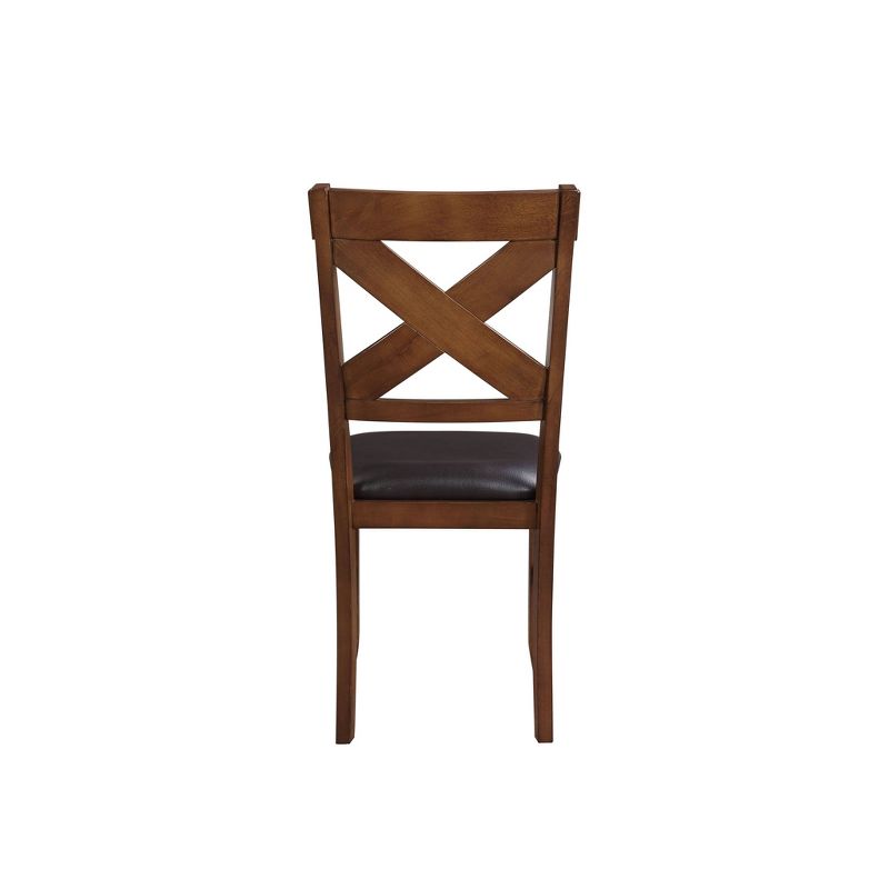 Set of 2 Apollo Side Dining Chair Walnut and Espresso Faux Leather - Acme Furniture, 4 of 7