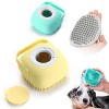 BABYYER Pet Grooming Bath Massage Brush with Soap and Shampoo Dispenser Soft Silicone Bristle for Long Short Haired Dogs Cats Shower - 2 of 4