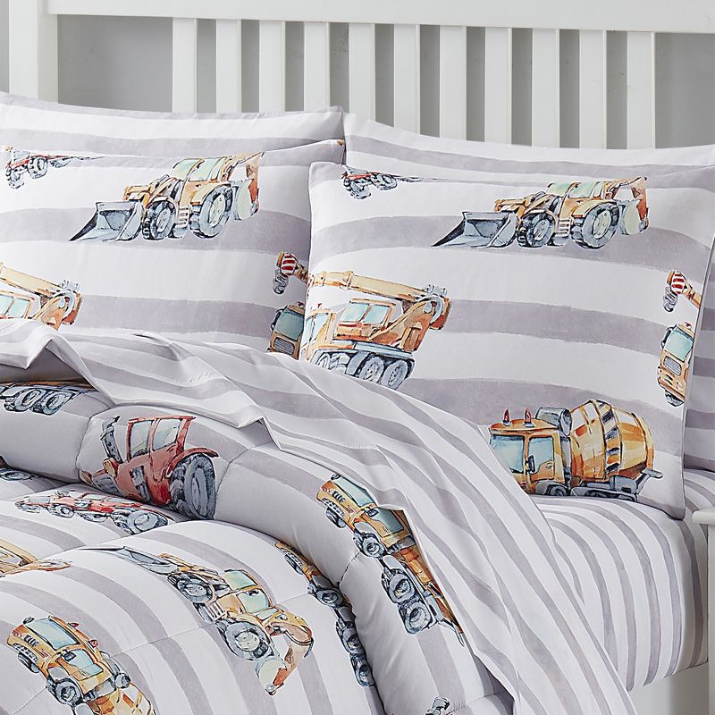 Construction Trucks Kids Printed Bedding Set Includes Sheet Set by Sweet Home Collection™, 3 of 6