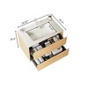 Vynxaria 30" Modern Wall-Mounted Bathroom Vanity with Sink, 2 Drawers, White Ceramic Basin, Pre-assembled, Corolla Oak - 3 of 4