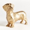 Plum & Post Loki Dog Sculpture - Gold Aluminum Dachshund Figurine - 2 of 3