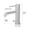 PAGED Single Hole Bathroom Sink Faucet,Stainless Steel Single Handle Bathroom Faucets for Home Sinks - 3 of 4