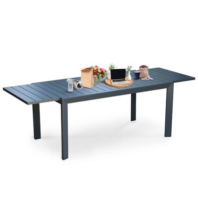 Aoodor Outdoor 6-10 Person Aluminum Patio Extendable Dining Table  (Table Only)