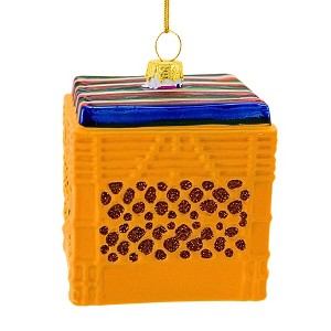 Cody Foster 3.0 Inch Crate Of Records Christmas Tree Ornament , Christmas Decor Milk Crate  Record Albums (1PC) - 1 of 3