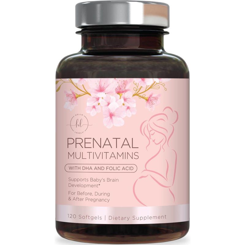 Hello Lovely! Prenatal Vitamins For Women with Folic Acid & DHA, 1 of 9