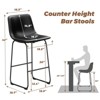 Gikpal Barstools, Counter Height Bar Stools with Back, Modern PU Leather Armless Chairs with Footrest and Metal Legs, for Kitchen Living Room Pub - 2 of 4