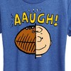 Women's - Peanuts - C Brown Half Football Head Short Sleeve Graphic T-Shirt - 2 of 4
