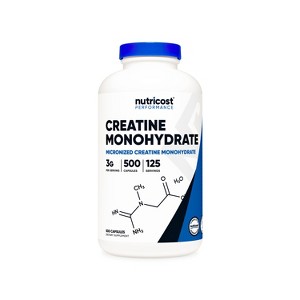 Nutricost Creatine Monohydrate Capsules (3000 MG) (500 Capsules) - 1 of 4
