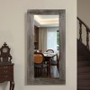 Wooakway Distressed Solid Wood Accent Mirror Vintage Full Length Mirror Retro Leaning Mirror Weathered White/Antique Brown/Charcoal - 4 of 4